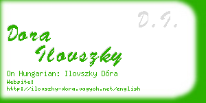 dora ilovszky business card